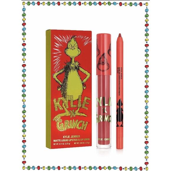 Kylie Jenner Kylie X Grinch Matte Lip Kit How The Grinch Stole Christmas! New in Box
